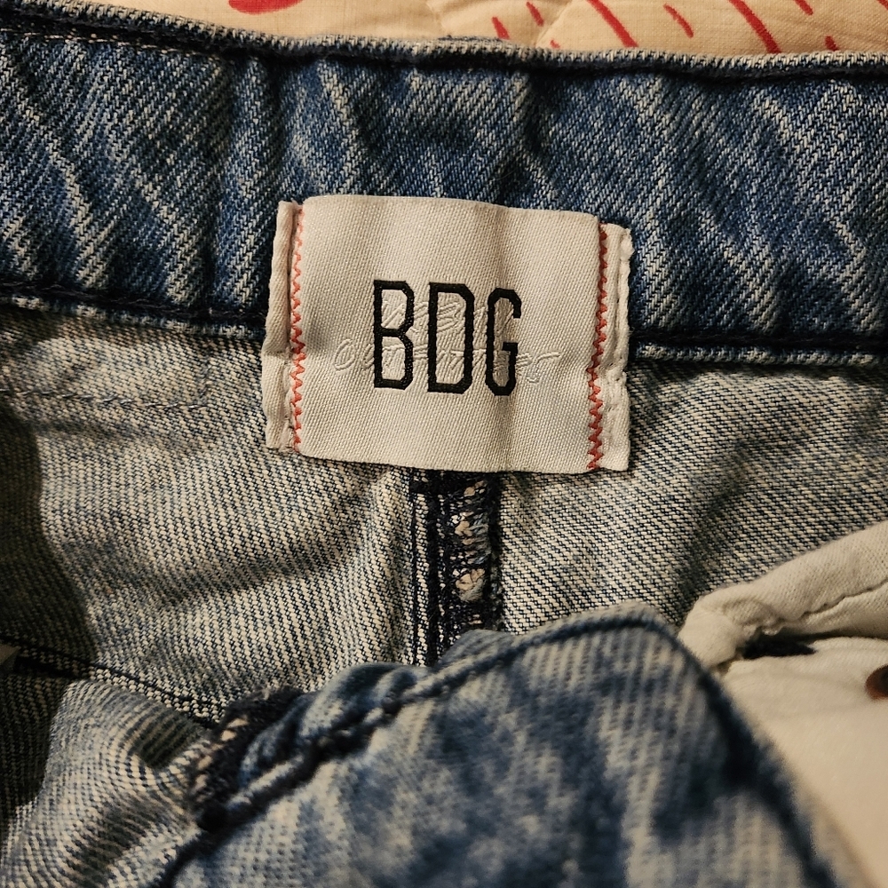 Urban Outfitters BDG RIH Extreme Baggy Pyschodelic Blue Striped Jeans Size 25 - Picture 3 of 13